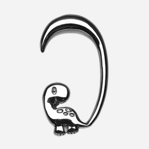 Daphne the Dinosaur Steel Ear Gauge Hanging Taper-WildKlass Jewelry