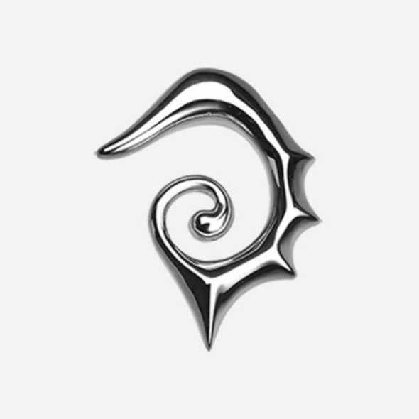 Seahorse Spike Steel Ear Gauge Spiral Hanging Taper-WildKlass Jewelry