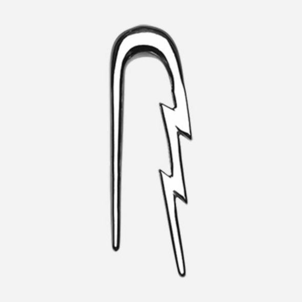Lightning Bolt Steel Ear Gauge Hanging Taper-WildKlass Jewelry