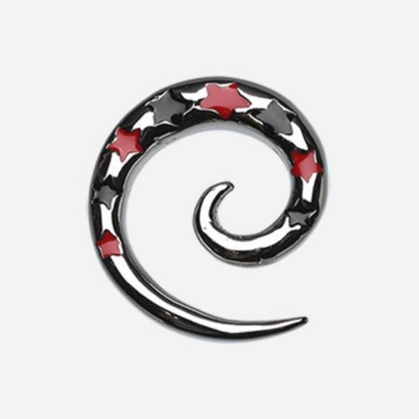 Vegas Stars Steel Ear Gauge Spiral Hanging Taper-WildKlass Jewelry