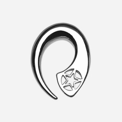 Star Fin Steel Ear Gauge Hanging Taper-WildKlass Jewelry