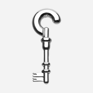 Classic Key Steel Ear Gauge Hanging Taper-WildKlass Jewelry