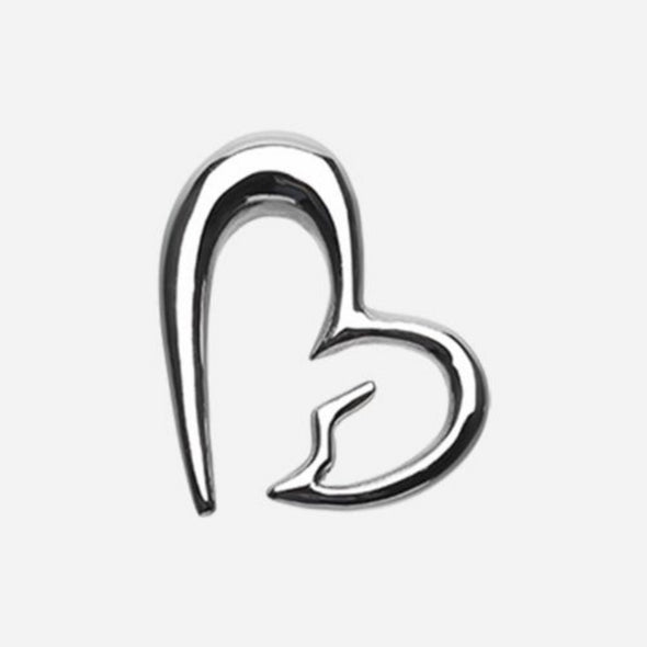 Heartbreaker Steel Ear Gauge Hanging Taper-WildKlass Jewelry