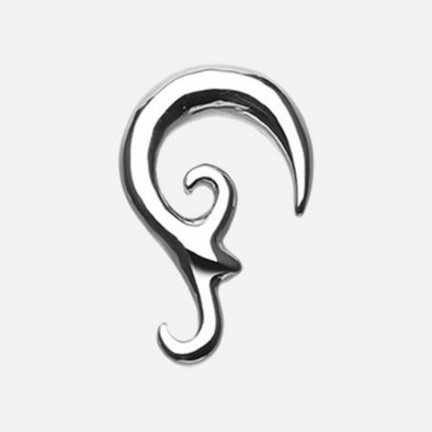 The Pirate's Hook Steel Ear Gauge Spiral Hanging Taper-WildKlass Jewelry