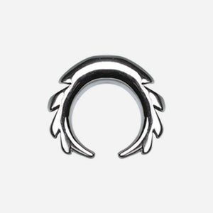 Sawtooth Pincher Steel Ear Gauge Buffalo Taper-WildKlass Jewelry