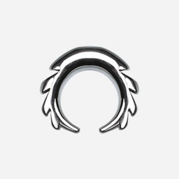 Sawtooth Pincher Steel Ear Gauge Buffalo Taper-WildKlass Jewelry