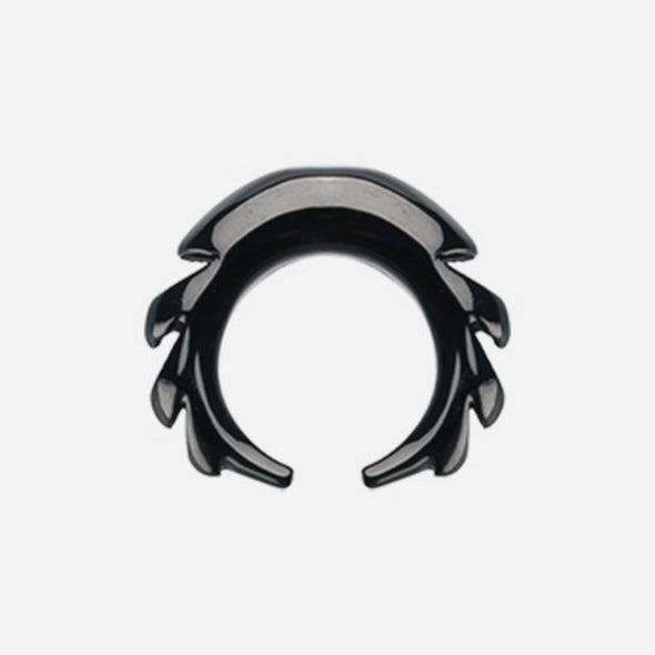 Blackline Sawtooth Pincher Steel Ear Gauge Buffalo Taper-WildKlass Jewelry