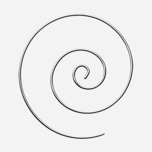 Large Steel Spiral Coiled Earring-WildKlass Jewelry