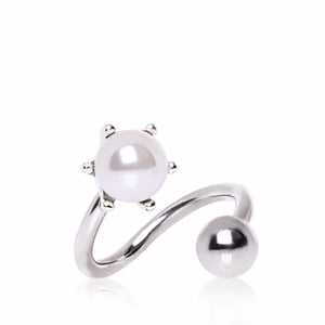 316L Surgical Steel Pearl Twist Jewelry-WildKlass Jewelry
