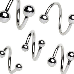316L Surgical Steel Twist with Balls-WildKlass Jewelry