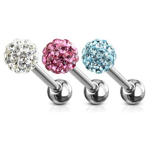 3 Pcs Value Pack of Assorted Color 316L Surgical Steel WildKlass Barbells with Multi Gem Ferido Balls-WildKlass Jewelry