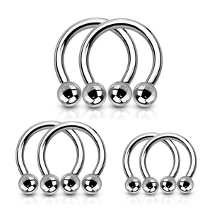 Value Pack Three Pairs 316L Surgical Steel WildKlass Horseshoes-WildKlass Jewelry