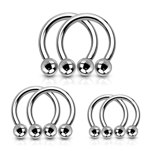 Value Pack Three Pairs 316L Surgical Steel WildKlass Horseshoes-WildKlass Jewelry