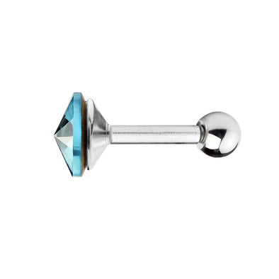 5 Pcs Value Pack of Assorted 316L Surgical Steel WildKlass Pointed Crystal Cartilage/Tragus Barbell-WildKlass Jewelry