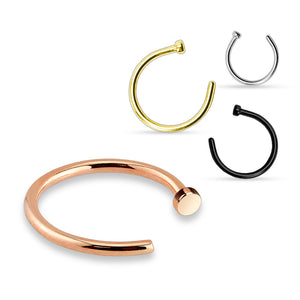 4 Pcs Value Pack of Assorted 316L Surgical Steel WildKlass Nose Hoop Rings-WildKlass Jewelry