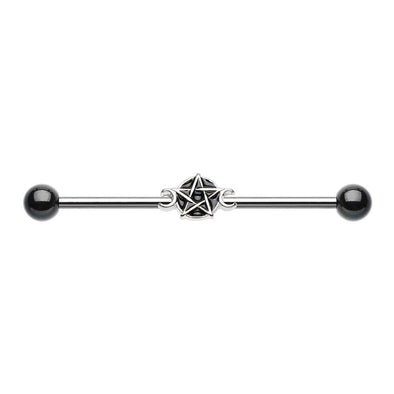 WILDKLASS Wiccan Pentagram Industrial Barbell-WildKlass Jewelry