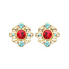 Gold, Silver Vintage Boho Filigree Flower Ear Stud Earrings-WildKlass Jewelry