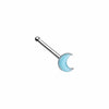 Illuminating Glow in the Dark Moon L-Shape & Stud Nose Ring-WildKlass Jewelry