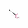 Illuminating Glow in the Dark Moon L-Shape & Stud Nose Ring-WildKlass Jewelry