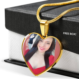 Customized Photo & Engraved Luxury Heart Necklace-WildKlass Jewelry