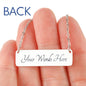 "Stand for the Flag" Stainless Steel Horizontal Bar Necklace-WildKlass Jewelry
