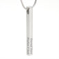 WildKlass Engraved 4 Sided Stick Necklace-WildKlass Jewelry