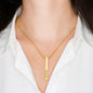 WildKlass Engraved 4 Sided Stick Necklace-WildKlass Jewelry