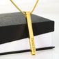 WildKlass Engraved 4 Sided Stick Necklace-WildKlass Jewelry