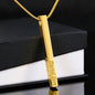 WildKlass Engraved 4 Sided Stick Necklace-WildKlass Jewelry