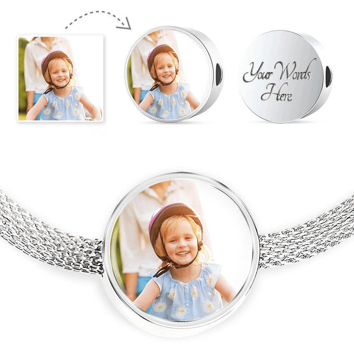 Wildklass Personalized Photo and Engraved Bracelet & Charm-WildKlass Jewelry