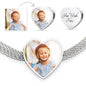 Personalized Photo & Engraved Heart Bracelet & Charm-WildKlass Jewelry