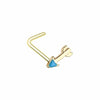 Gold, Silver Katniss Arrow L-Shape, Stud Nose Ring-WildKlass Jewelry