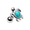 Silver, Gold Wild Marine Synthetic Turquoise Stone Turtle Cartilage Tragus Earring-WildKlass Jewelry
