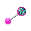 Aquatic Mermaid Scale Acrylic Barbell Tongue Ring-WildKlass Jewelry