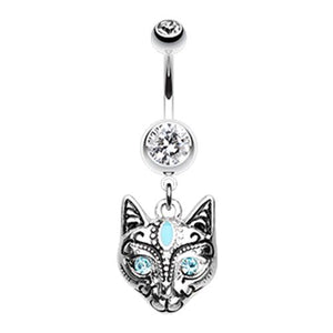 Cleopatra Cat WildKlass Belly Button Ring-WildKlass Jewelry