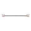 Rose Gold & Silver Sprinkle-Dot Double Prong Industrial Barbell-WildKlass Jewelry