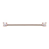 Rose Gold & Silver Sprinkle-Dot Double Prong Industrial Barbell-WildKlass Jewelry
