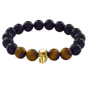 Mister Annum Plus Bead Bracelet - Onyx & Tiger-WildKlass Jewelry