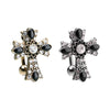 Silver & Golden Antique Cross Drop Top Reverse Belly Button Ring-WildKlass Jewelry