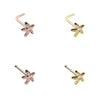 Golden & Rose Gold Wish upon a Starfish L-Shape & Stud Nose Ring-WildKlass Jewelry