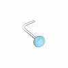 Illuminating Glow in the Dark Circle L-Shape & Stud Nose Ring-WildKlass Jewelry