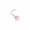 Illuminating Glow in the Dark Star L-Shape & Stud Nose Ring-WildKlass Jewelry