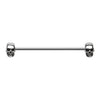 Silver & Black Skull Face Off Industrial Barbell-WildKlass Jewelry
