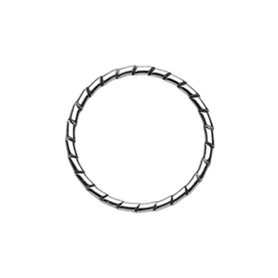 Gold, Rose Gold, Silver Twist & Textured Rope Steel Bendable Nose Hoop-WildKlass Jewelry