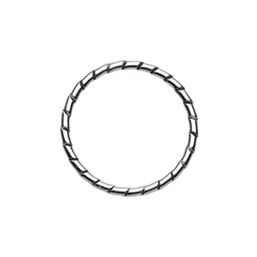 Gold, Rose Gold, Silver Twist & Textured Rope Steel Bendable Nose Hoop-WildKlass Jewelry