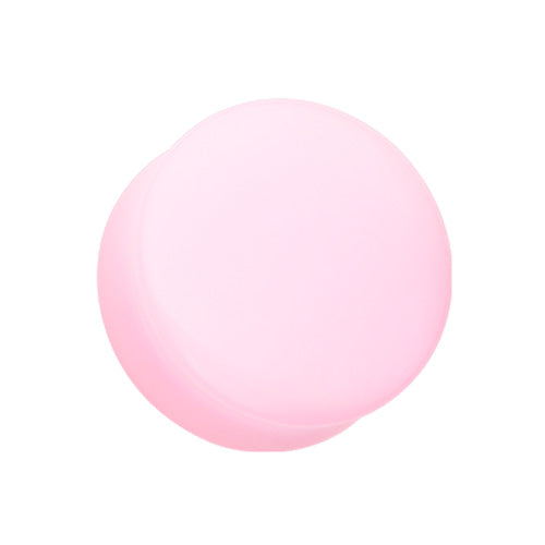 Baby Pink Synthetic Stone Double Flared Ear Gauge Plug-WildKlass Jewelry