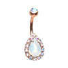 Opalescent Teardrop WildKlass Belly Button Ring-WildKlass Jewelry