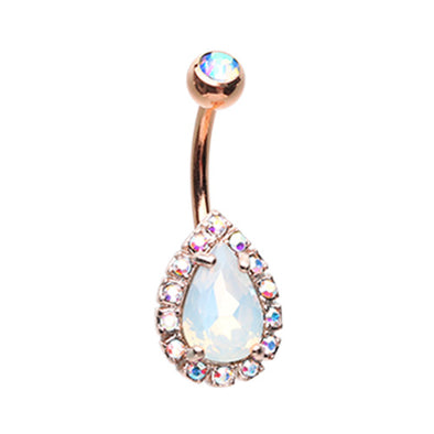 Opalescent Teardrop WildKlass Belly Button Ring-WildKlass Jewelry