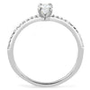 DA031 High polished (no plating) Stainless Steel Ring with Cubic in Clear-WildKlass Jewelry