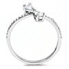 DA139 High polished (no plating) Stainless Steel Ring with AAA Grade CZ in Clear-WildKlass Jewelry